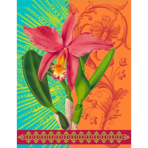 Radiant Orchid White Modern Wood Framed Art Print by Robertson, Walter