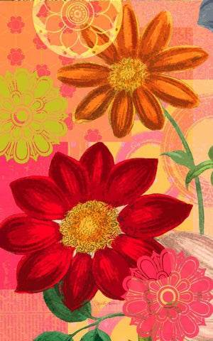 Brilliant Garden 1 White Modern Wood Framed Art Print with Double Matting by Robertson, Walter