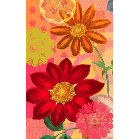 Brilliant Garden 1 Black Modern Wood Framed Art Print by Robertson, Walter