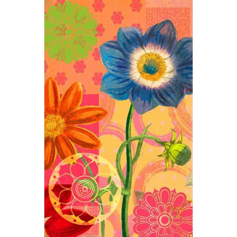 Brilliant Garden 2 Black Modern Wood Framed Art Print by Robertson, Walter