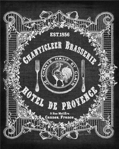 Hotel De Provence  Black Ornate Wood Framed Art Print with Double Matting by Robertson, Walter