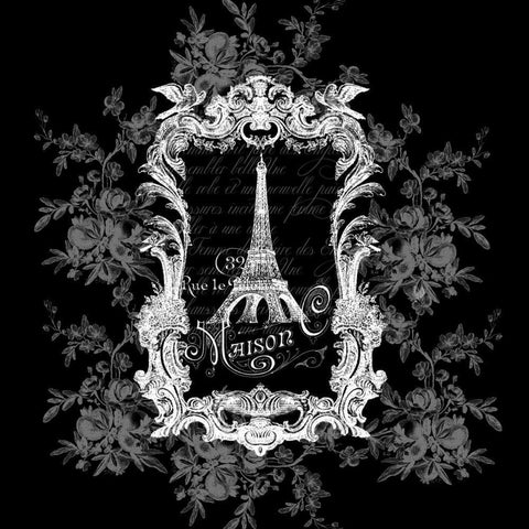 A View of Paris White Modern Wood Framed Art Print by Robertson, Walter