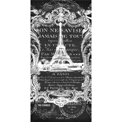 Paris Filigree  White Modern Wood Framed Art Print by Robertson, Walter