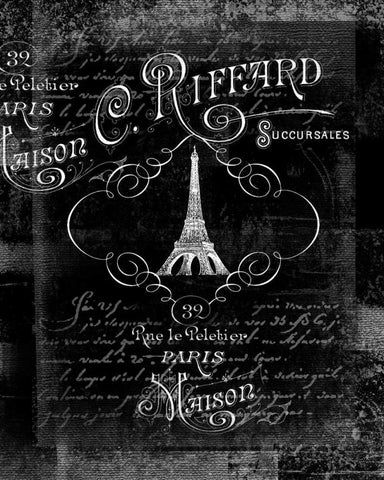 A Decoration of Paris Black Ornate Wood Framed Art Print with Double Matting by Robertson, Walter