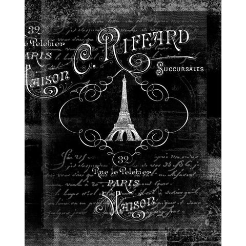 A Decoration of Paris Black Modern Wood Framed Art Print by Robertson, Walter