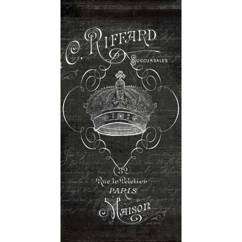 Maison Filigree  Black Modern Wood Framed Art Print with Double Matting by Robertson, Walter