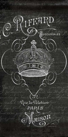 Maison Filigree  Black Ornate Wood Framed Art Print with Double Matting by Robertson, Walter