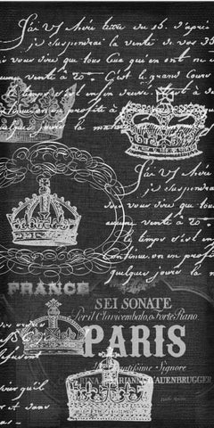 Royal Filigree  Black Ornate Wood Framed Art Print with Double Matting by Robertson, Walter