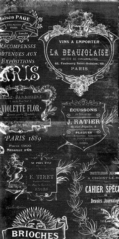 Label Filigree  White Modern Wood Framed Art Print with Double Matting by Robertson, Walter