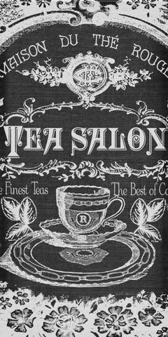 Salon Filigree  Black Ornate Wood Framed Art Print with Double Matting by Robertson, Walter