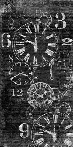 About Time Panel White Modern Wood Framed Art Print with Double Matting by Robertson, Walter