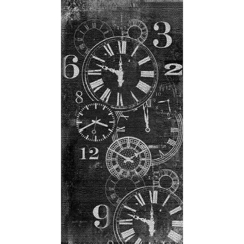 About Time Panel Black Modern Wood Framed Art Print by Robertson, Walter