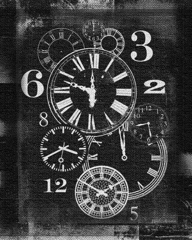 About Time White Modern Wood Framed Art Print with Double Matting by Robertson, Walter