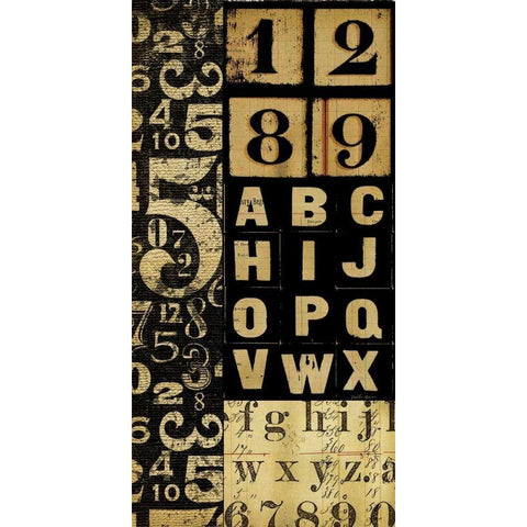Numbers Game 2 White Modern Wood Framed Art Print by Robertson, Walter