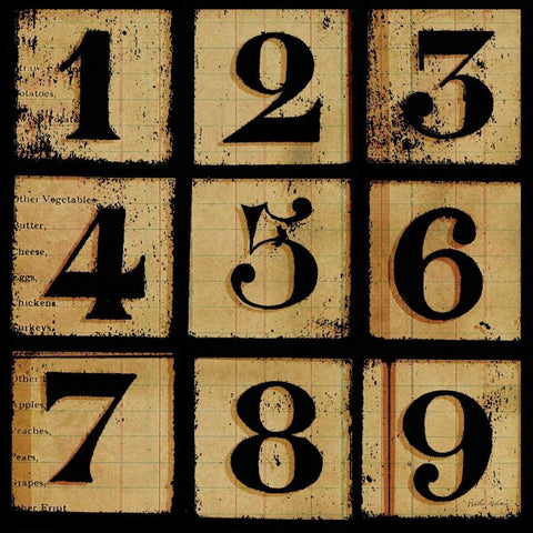 Take A Number 1 White Modern Wood Framed Art Print by Robertson, Walter
