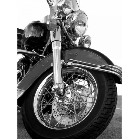 Front Fork Black Modern Wood Framed Art Print by McCarthy, Matt