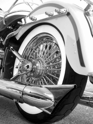 Rear Wheel Black Ornate Wood Framed Art Print with Double Matting by McCarthy, Matt