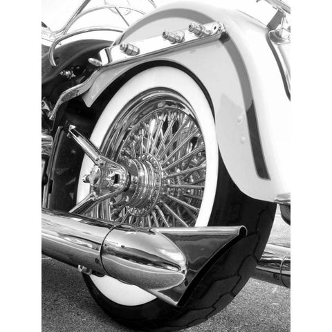 Rear Wheel Black Modern Wood Framed Art Print by McCarthy, Matt