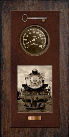 Steam Engine 1515 Black Ornate Wood Framed Art Print with Double Matting by McCarthy, Matt
