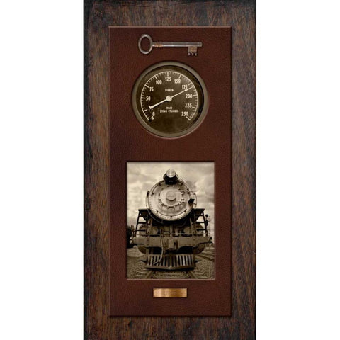Steam Engine 1515 White Modern Wood Framed Art Print by McCarthy, Matt