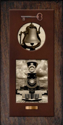 Steam Engine No.7 Black Ornate Wood Framed Art Print with Double Matting by McCarthy, Matt