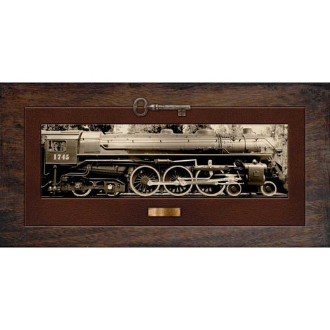 Hudson Steam Engine Gold Ornate Wood Framed Art Print with Double Matting by McCarthy, Matt