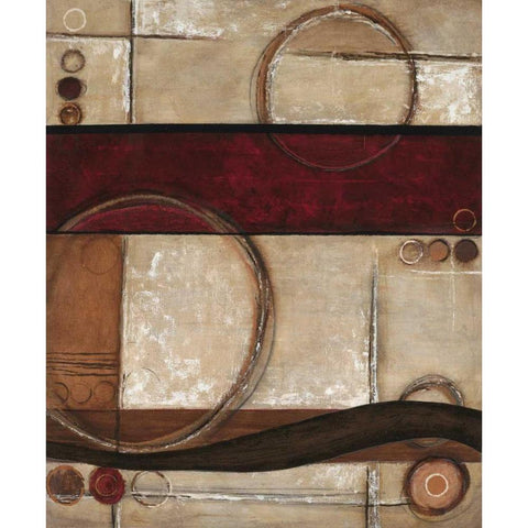 Circular Patterns 2 Black Modern Wood Framed Art Print with Double Matting by Dascher, Dennis