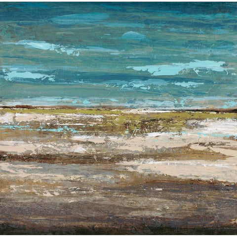 Abstract Sea 1 Black Modern Wood Framed Art Print by Dascher, Dennis