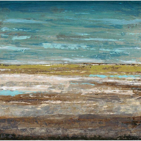 Abstract Sea 2 Black Modern Wood Framed Art Print by Dascher, Dennis