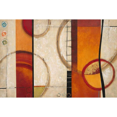 Moon Phases Gold Ornate Wood Framed Art Print with Double Matting by Dascher, Dennis