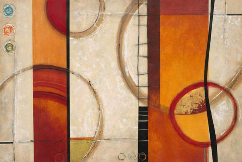 Moon Phases White Modern Wood Framed Art Print with Double Matting by Dascher, Dennis