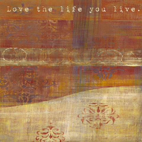 Bombay Silk Love Life Black Modern Wood Framed Art Print by Dascher, Dennis