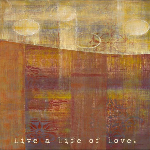 Bombay Silk Live Life White Modern Wood Framed Art Print by Dascher, Dennis