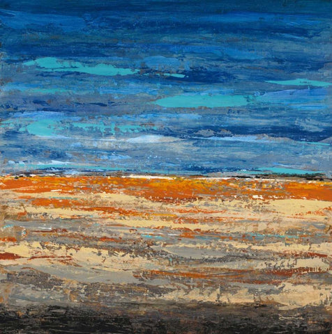 Desert Poppies White Modern Wood Framed Art Print with Double Matting by Dascher, Dennis