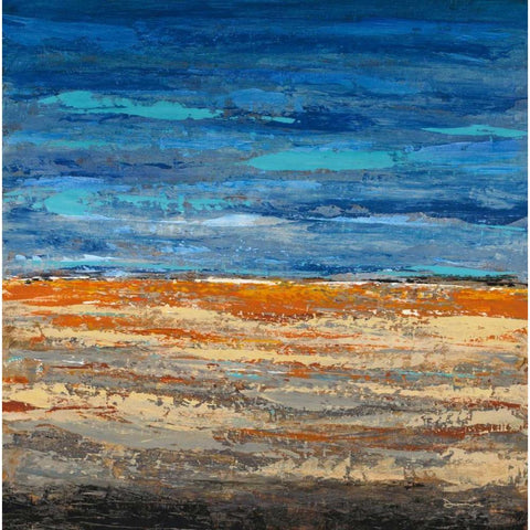 Desert Poppies White Modern Wood Framed Art Print by Dascher, Dennis