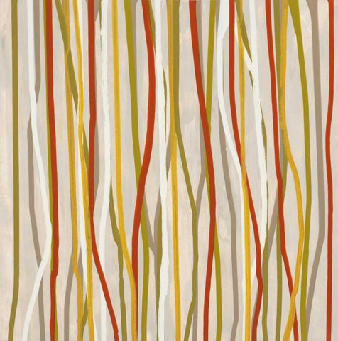 Linear Shift 1 White Modern Wood Framed Art Print with Double Matting by Dascher, Dennis