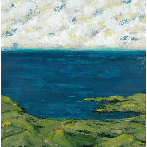 Helix Beach 1 White Modern Wood Framed Art Print by Dascher, Dennis