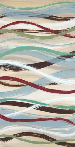 Catch the Wave 1 White Modern Wood Framed Art Print with Double Matting by Dascher, Dennis