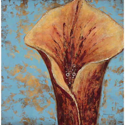 Contemporary Floral 2 White Modern Wood Framed Art Print by Dascher, Dennis