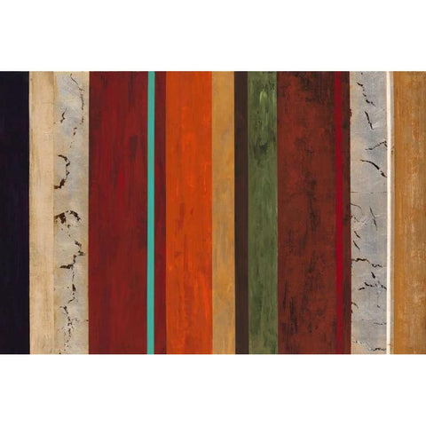 Sensational Stripes 1 Black Modern Wood Framed Art Print with Double Matting by Dascher, Dennis