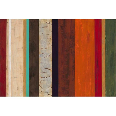 Sensational Stripes 2 Black Modern Wood Framed Art Print with Double Matting by Dascher, Dennis