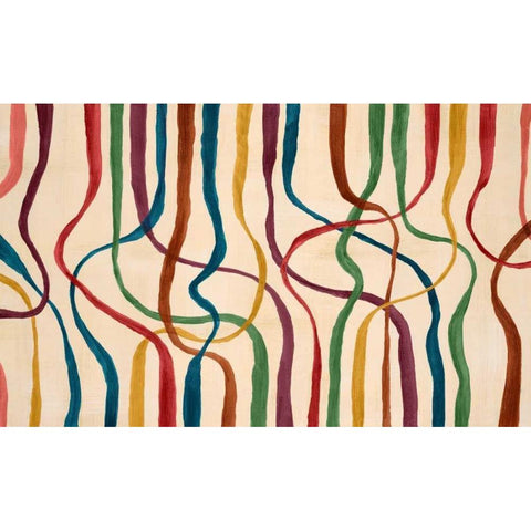 Woven Color Black Modern Wood Framed Art Print by Dascher, Dennis