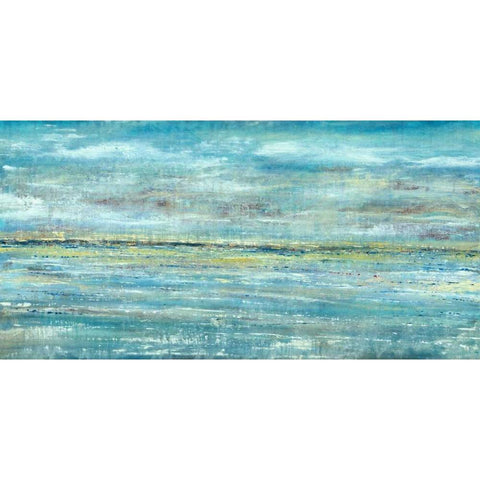 Oceanside White Modern Wood Framed Art Print by Dascher, Dennis