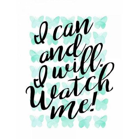 I Can and I Will White Modern Wood Framed Art Print by Coleman, Joan