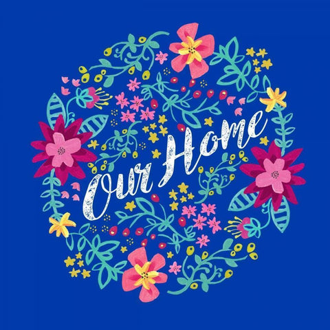 Our Home White Modern Wood Framed Art Print by Coleman, Joan