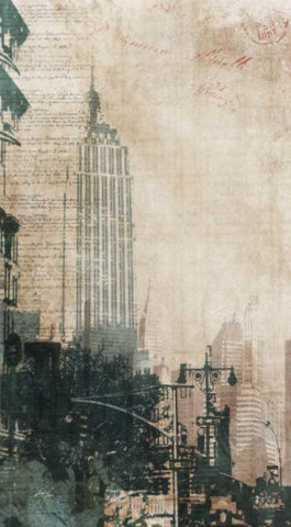 NYC Cool 1 White Modern Wood Framed Art Print with Double Matting by Roko, Ken