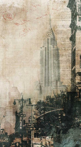 NYC Cool 2 White Modern Wood Framed Art Print with Double Matting by Roko, Ken