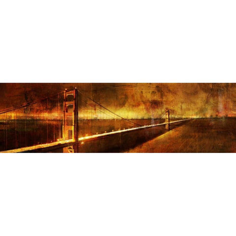 Over the Bay Black Modern Wood Framed Art Print with Double Matting by Roko, Ken