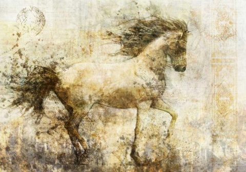 In Stride 1 White Modern Wood Framed Art Print with Double Matting by Roko, Ken