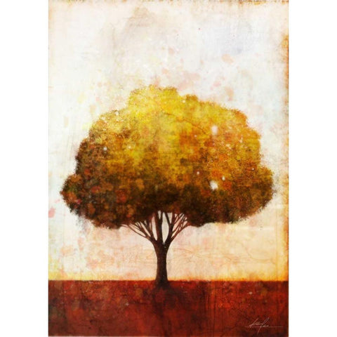 Autumnal Tree 1 Gold Ornate Wood Framed Art Print with Double Matting by Roko, Ken